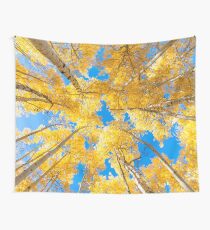 golden aspen tree autumn Wall Tapestry