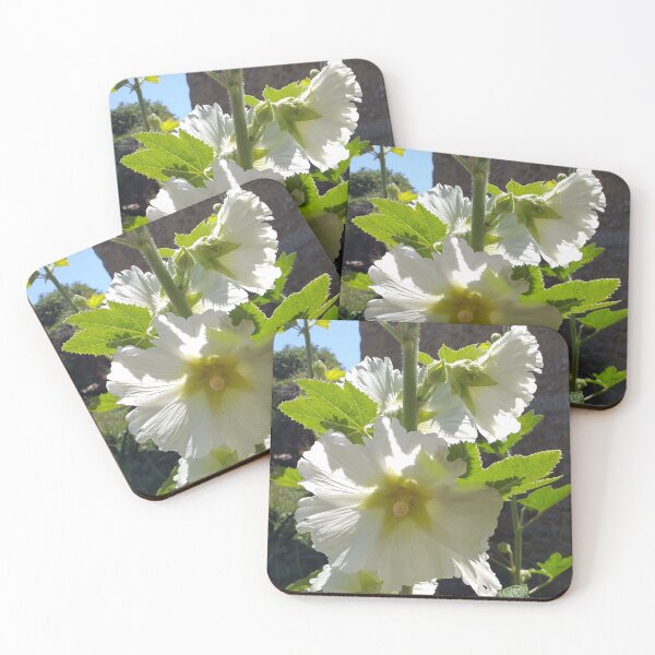 Item preview, White Hollyhocks designed and sold by Floral-Art.