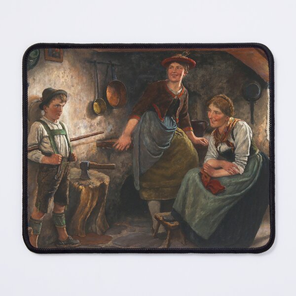 Item preview, A Farmhouse Parlour | Maximilian Wachsmuth | 1910 Wholesome Family Art designed and sold by CJET.