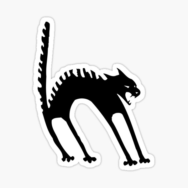 im scared cat Sticker for Sale by 360files