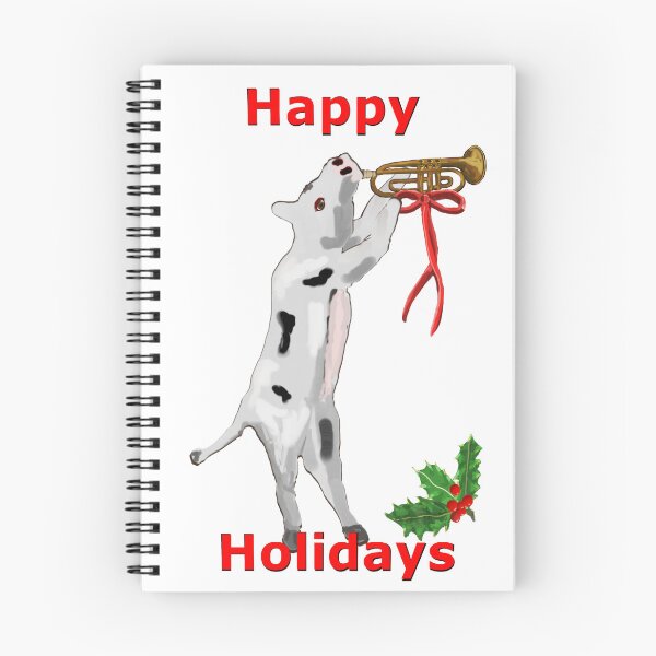 Item preview, Holiday Dancing Holstein Trumpet Cow designed and sold by VerdeDoodleDuck.