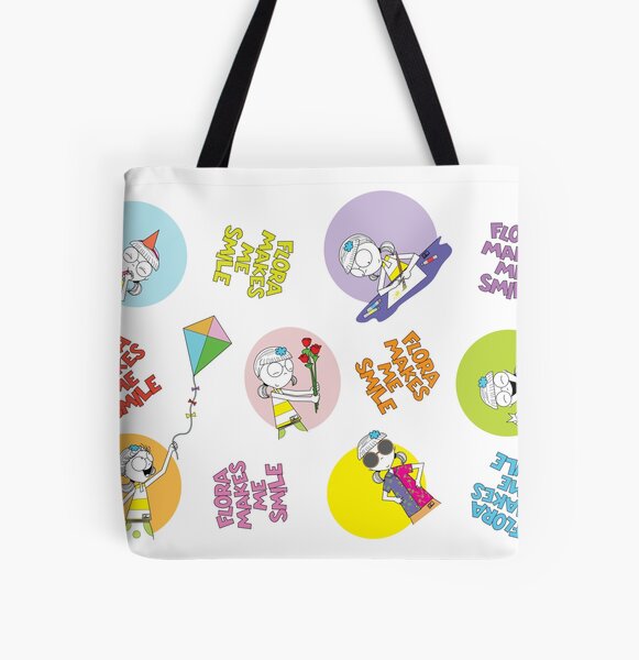 FLORA MAKES ME SMILE All Over Print Tote Bag