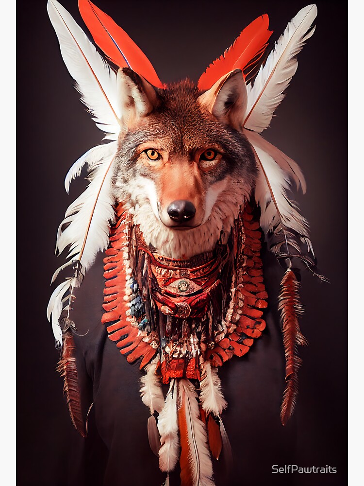 "Native American Indian Coyote, a perfect gift for Native American