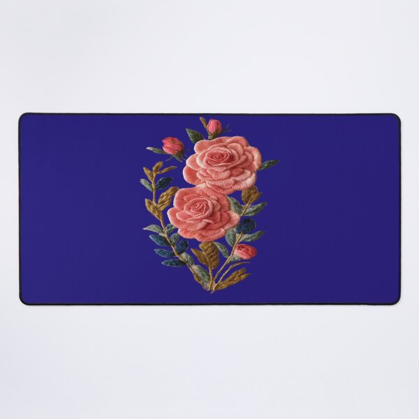 Item preview, Floral Design Set the Mood with Embroidered Crafted Pink Roses  designed and sold by Rocky Mountain Artistry.