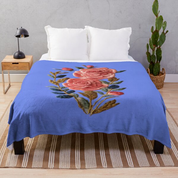 Item preview, Floral Design Set the Mood with Embroidered Crafted Pink Roses designed and sold by Rocky Mountain Artistry.