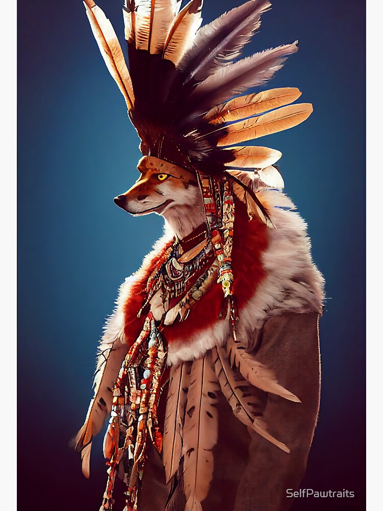 "Native American Indian Coyote, a perfect gift for Native American