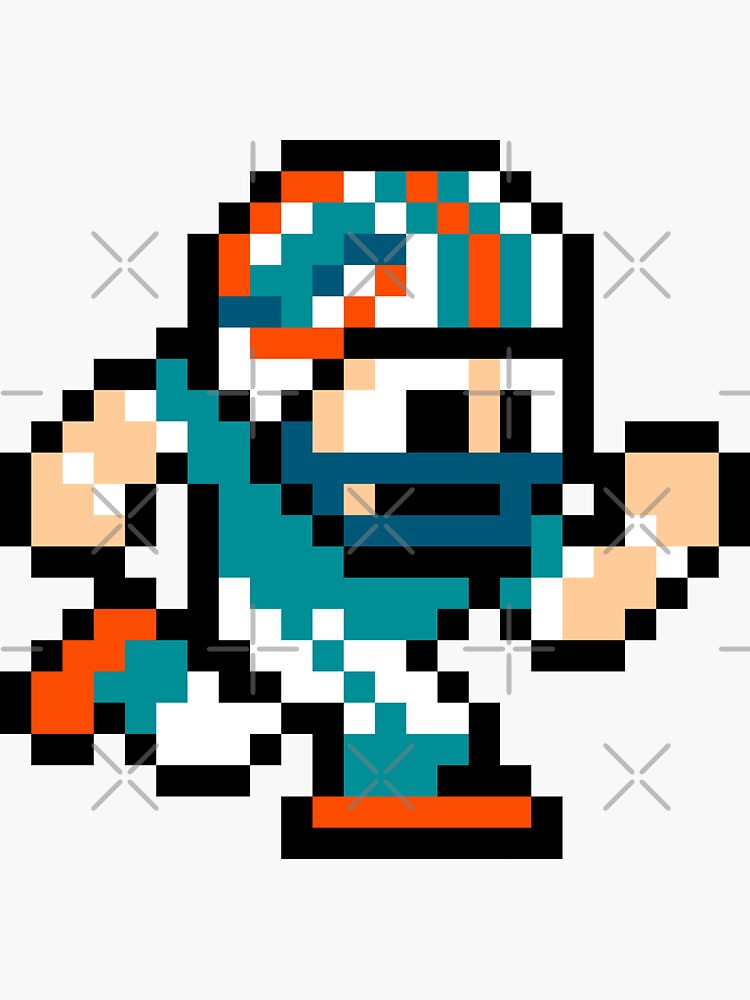 8 Bit Miami Dolphins Helmet - Miami Dolphins - Sticker