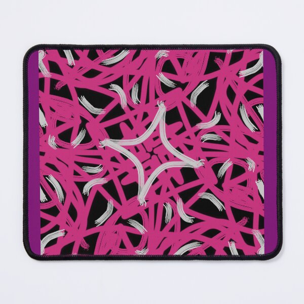 Item preview, Fuchsia, Black and White Energy Tile designed and sold by lifepatterns.