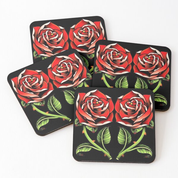 Item preview, Traditional Red Rose Tattoo designed and sold by Cesar Caligula.