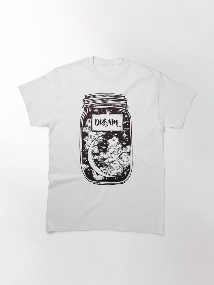 Alternate view of "Dream in a Jar" Clouds, Moon and Stars Classic T-Shirt