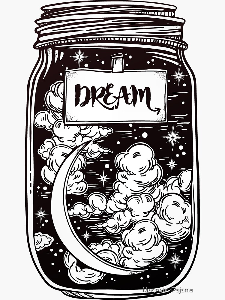 "Dream in a Jar" Clouds, Moon and Stars by MagneticMama