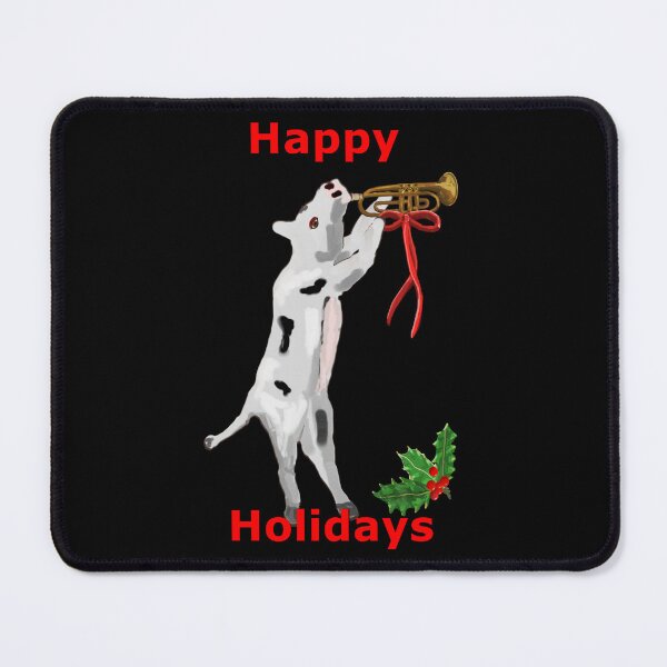 Item preview, Holiday Dancing Holstein Trumpet Cow designed and sold by VerdeDoodleDuck.