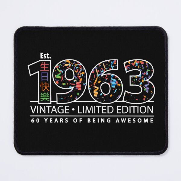 Item preview, Happy 60th Est. 1963 Vintage Limited Edition 60 Years of Being Awesome designed and sold by PCStudio57.