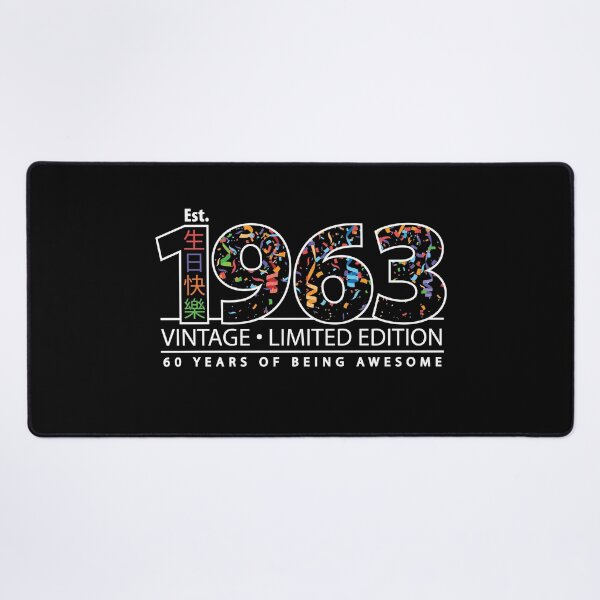 Item preview, Happy 60th Est. 1963 Vintage Limited Edition 60 Years of Being Awesome  designed and sold by PCStudio57.