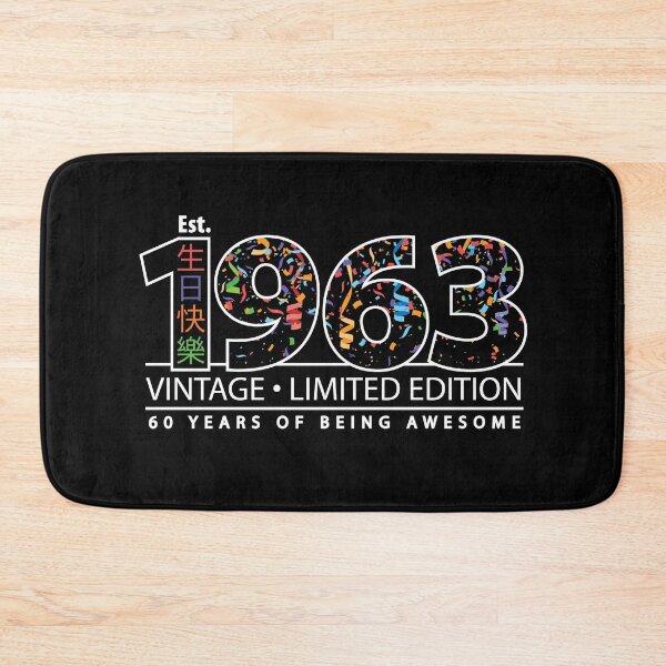 Item preview, Happy 60th Est. 1963 Vintage Limited Edition 60 Years of Being Awesome  designed and sold by PCStudio57.