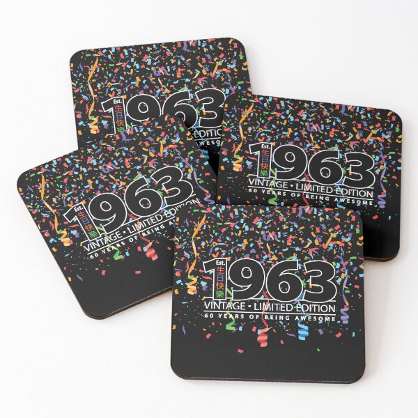 Item preview, Happy 60th Est. 1963 Vintage Limited Edition 60 Years of Being Awesome  designed and sold by PCStudio57.