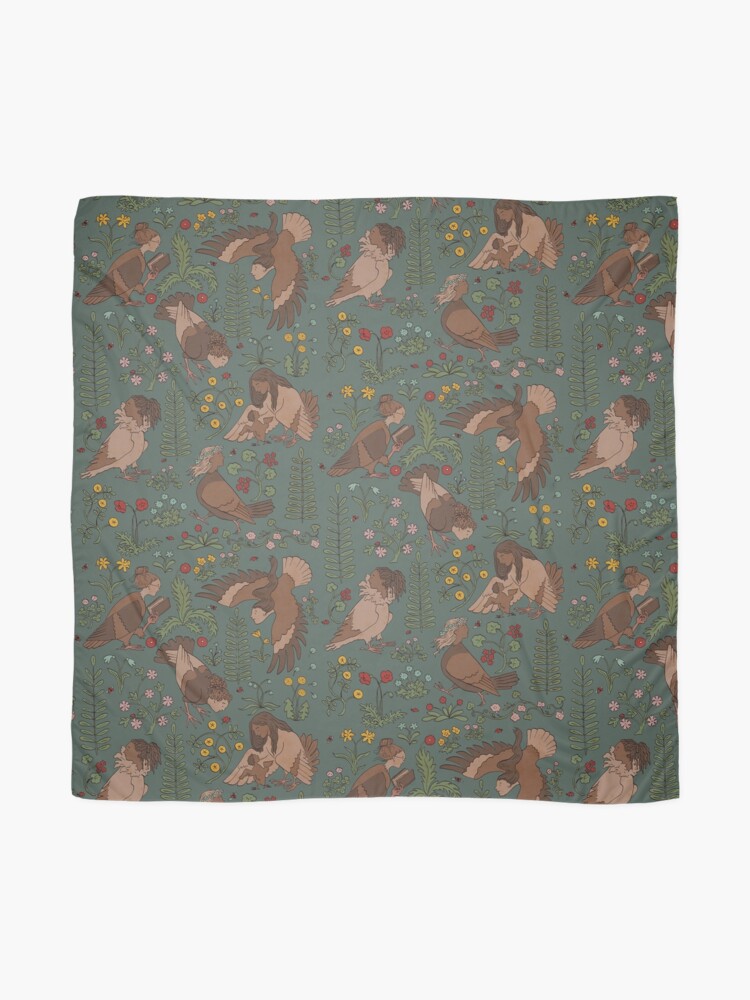 Alternate view of Harpies and flowers Scarf
