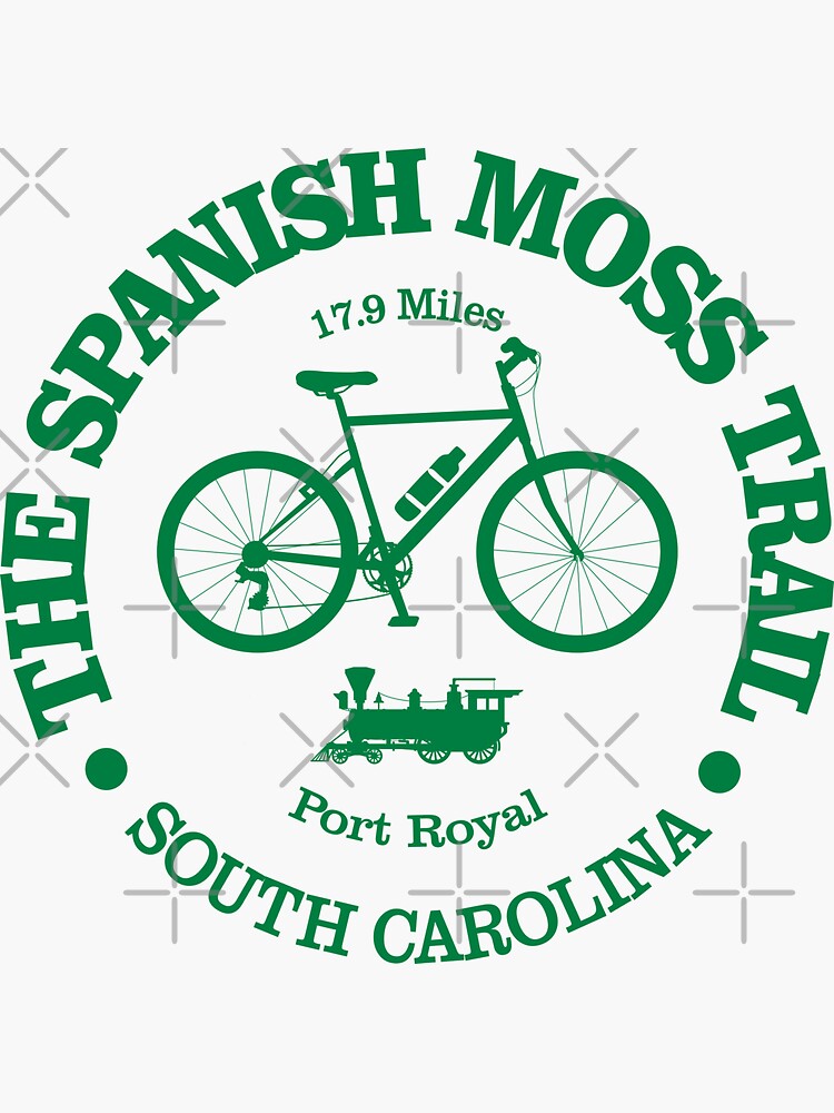 Thumbnail 3 of 3, Sticker, Spanish Moss Trail (cycling) designed and sold by curranmorgan.