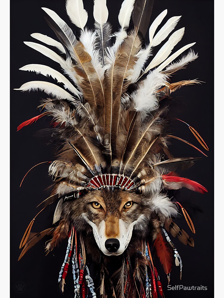 "Native American Indian Coyote, a perfect gift for Native American