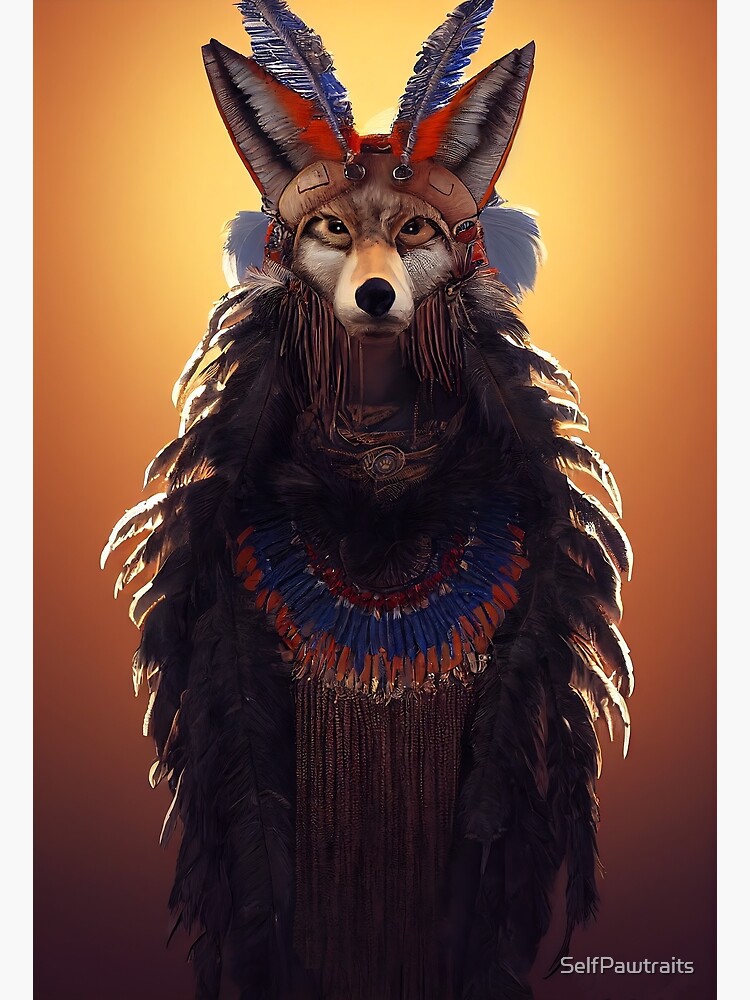 "Native American Indian Coyote, a perfect gift for Native American