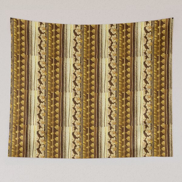 Artikelvorschau,  Goldene Vintage Satin-Blumen-Textur entworfen und verkauft von Stanley de Wekker.