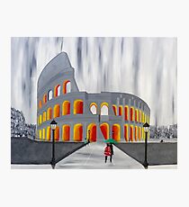 A Stroll by the Colosseum Photographic Print