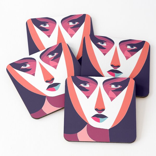 Item preview, Woman face portrait in abstract weird style designed and sold by mrlongfield.