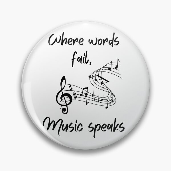 Item preview, Where words fail, Music speaks designed and sold by Inspirely.