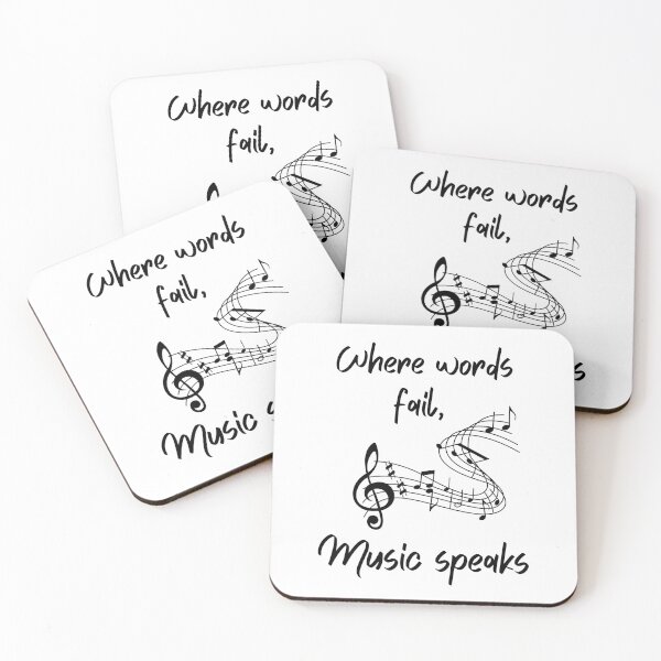 Item preview, Where words fail, Music speaks designed and sold by Inspirely.