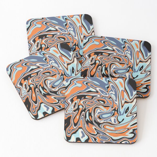 Item preview, Icy Pumpkin Abstract Liquid Pattern designed and sold by CorvusNyx.