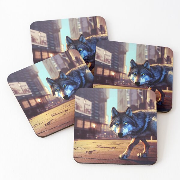 Item preview, A lone wolf in the city. designed and sold by Maniock.