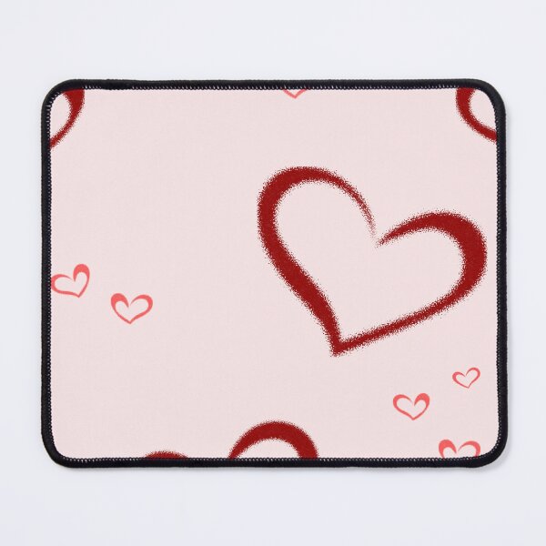 Item preview, Line art red hearts seamless pattern print designed and sold by DesignsByMadiha.