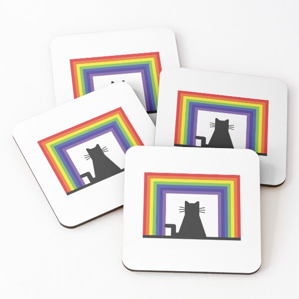 Item preview, Gato mirando el arcoiris designed and sold by Amilaz.
