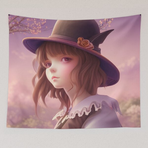 Item preview, Niña con sombrero de chocolate  designed and sold by Dicoart.