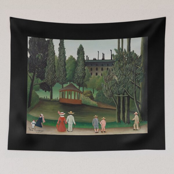 Item preview, View of Montsouris Park, the Kiosk (Vue du Parc Montsouris, Le Kiosque) (ca. 1908–1910) ) by Henri Rousseau. Original from Barnes Foundation. Digitally enhanced by rawpixel. designed and sold by Design Repo.