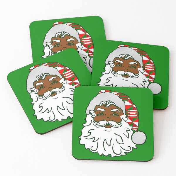 Item preview, christmas black santa claus kwanzaa kente  designed and sold by Gossip Rag.