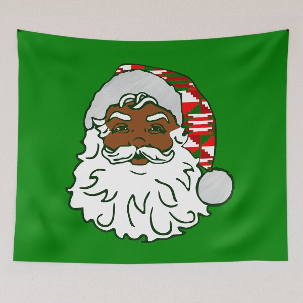 Item preview, christmas black santa claus kwanzaa kente  designed and sold by Gossip Rag.