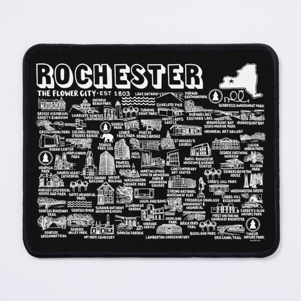 Item preview, Rochester New York Map designed and sold by fiberandgloss.