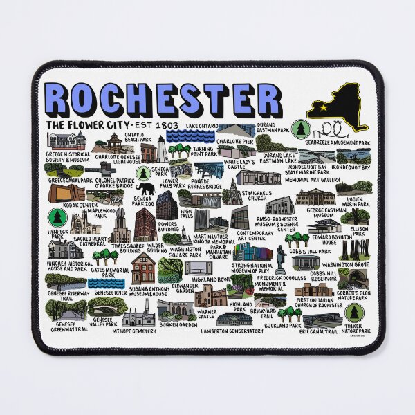 Item preview, Rochester New York Map Art designed and sold by fiberandgloss.