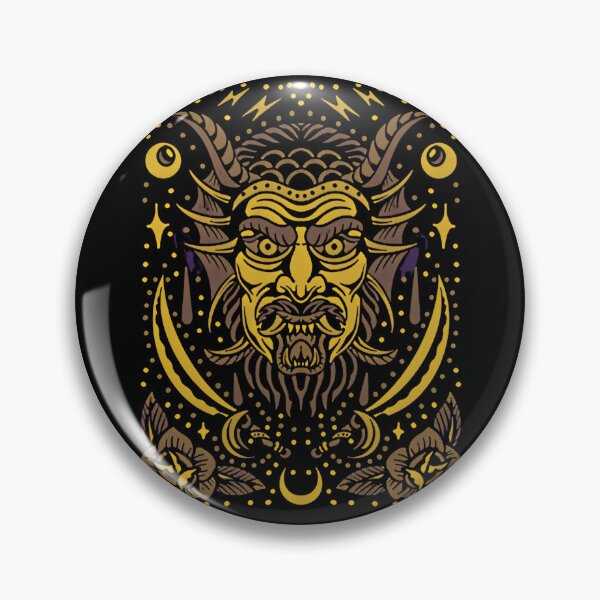 Item preview,  Tattoo Style Krampus Vintage Retro - Yellow Brown designed and sold by Georgy09.