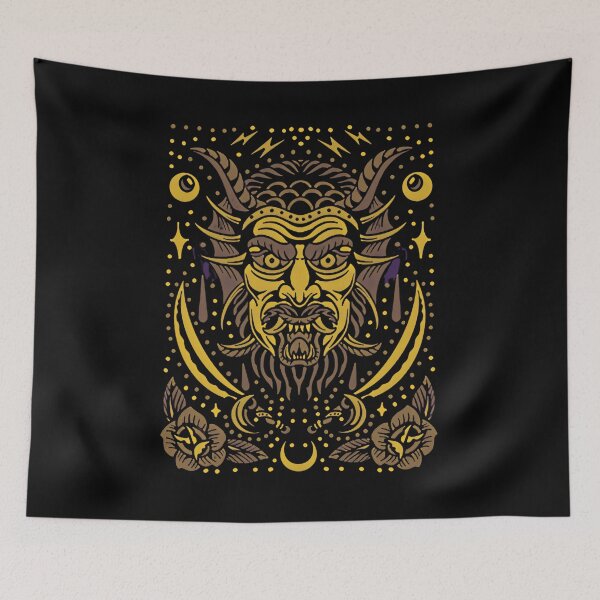 Item preview,  Tattoo Style Krampus Vintage Retro - Yellow Brown designed and sold by Georgy09.