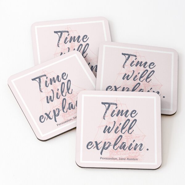Item preview, Time will explain | Jane Austen Quote designed and sold by CastlesClassics.