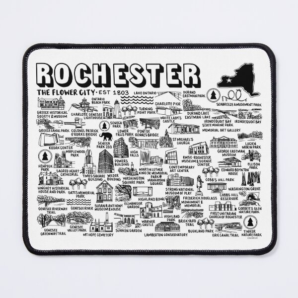 Item preview, Rochester New York Map Art designed and sold by fiberandgloss.