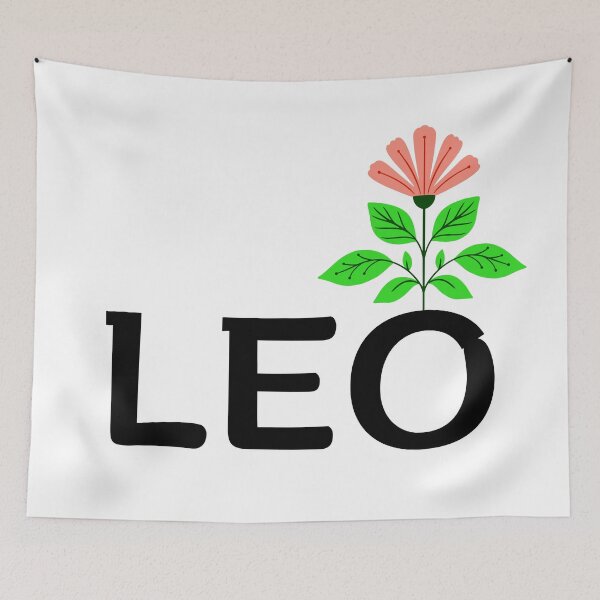 Item preview, Leo Zodiac Sign Folk Art Flower designed and sold by Hellofriendco.