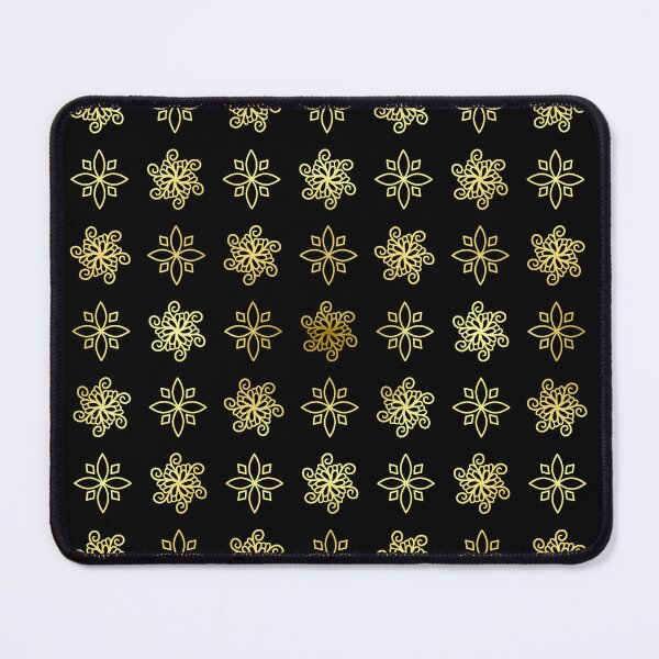 Item preview, Black and Gold Oriental Mandala Pattern with Circles and Diamonds designed and sold by LDTreasures.
