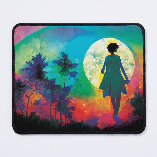 Item preview, Hazy Moonbeams - Psychedelic Landscape Art designed and sold by RunJumpJump.