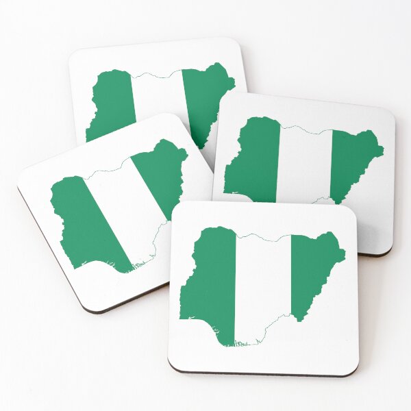 Item preview, Flag map of Nigeria designed and sold by Beluga Cat.