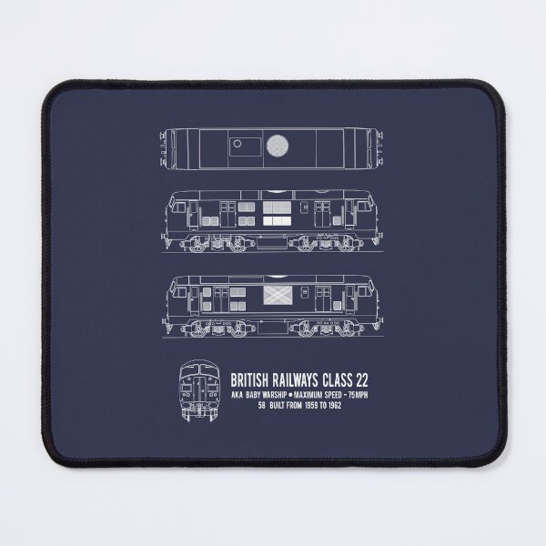 Item preview, British Railways Class 22 Baby Warship Train Locomotive Blueprint Diagram Gift designed and sold by Maljonic.