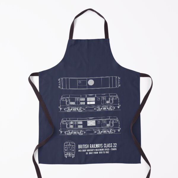 Item preview, British Railways Class 22 Baby Warship Train Locomotive Blueprint Diagram Gift designed and sold by Maljonic.