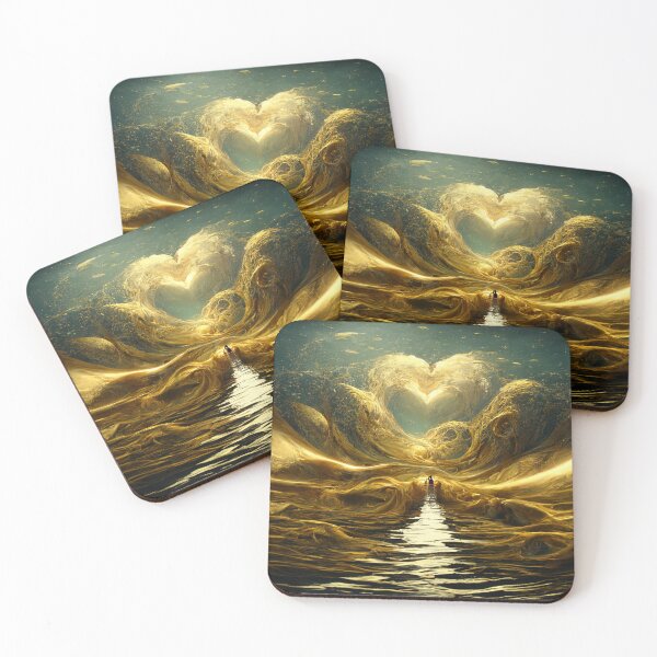 Item preview, Golden Ocean of Love Surreal Alternate Reality Artwork designed and sold by vikghosh.